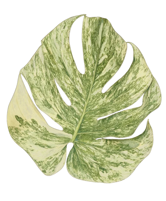 Botanical plate of Green Snow